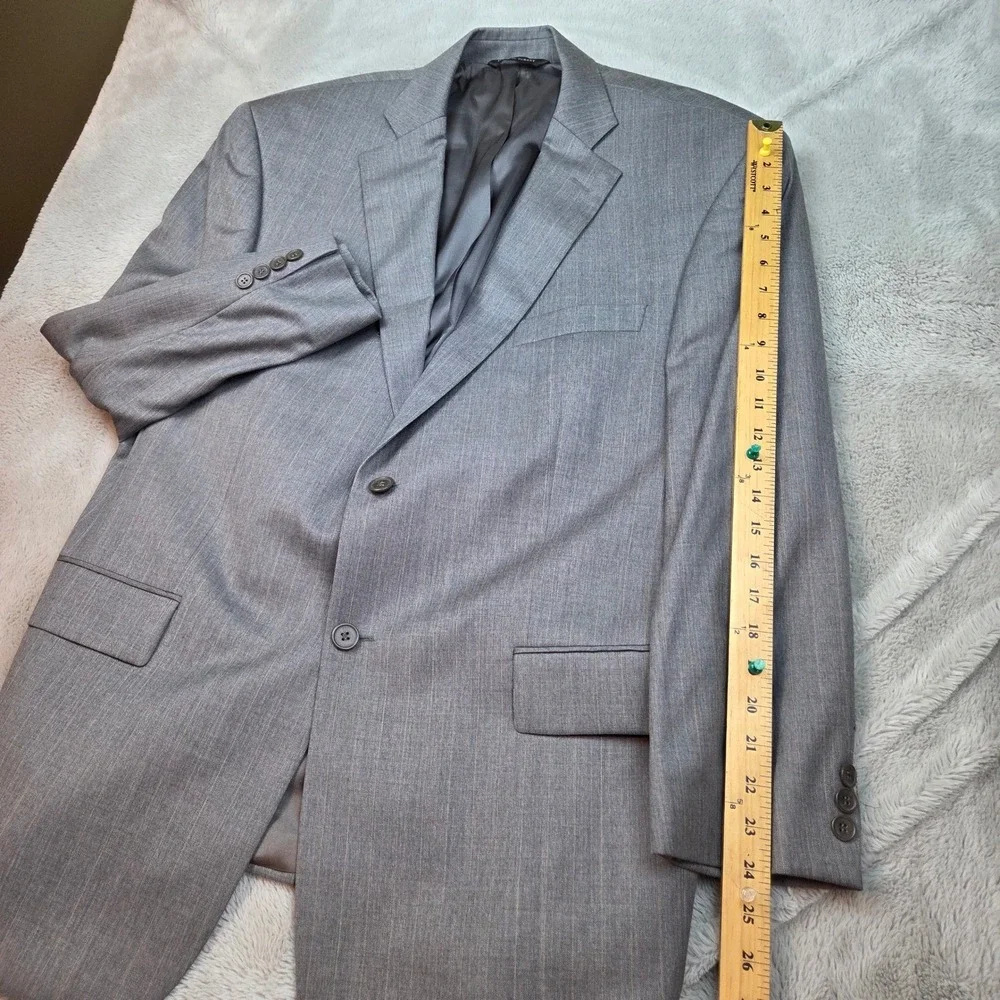 Sarar Wool Cashmere Sport Coat Mens 46R Italian Fabric 2-Button Blazer Gray New